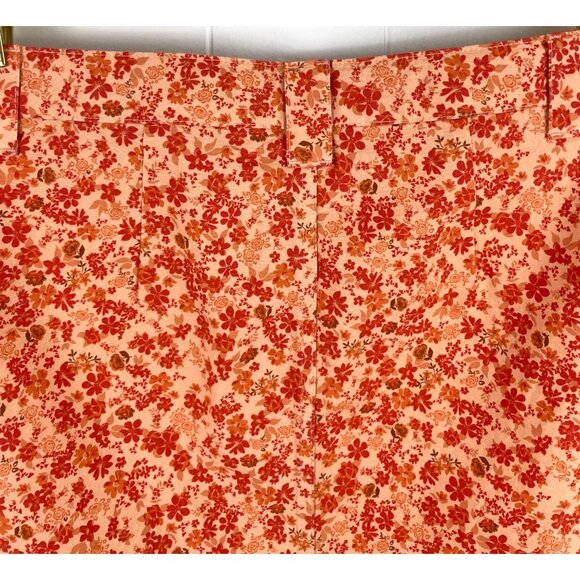 Wild Fable Womens Size 4 Orange Floral Chino Button Front Skirt - Picture 6 of 11